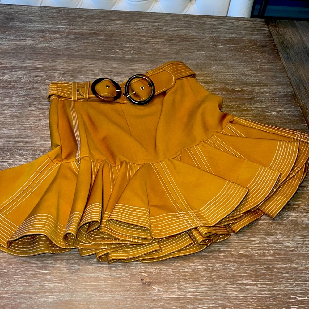 Zimmermann Zippy Mini Skirt with Belt - Picture 3 of 9